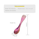 TiTo Portable Titanium Outdoor Camping Spoon Accessories Picnic Hiking Travel Tableware 2 in 1 Ultralight Kitchenware