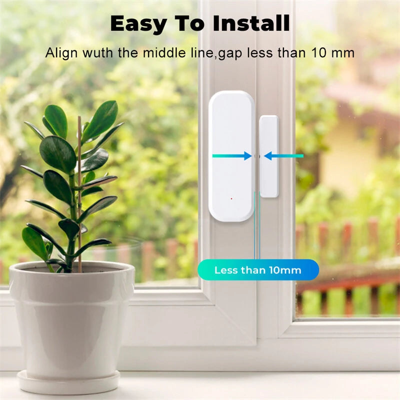 Smatrul Tuya Smart WiFi Door Window Alarm Sensor Open Closed Detectors bluetooth Smart Life APP Alerts Phone Notifications Work with Alexa Google Home