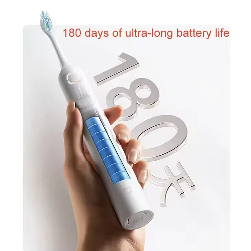 XIAOMI Oscillation Electric Toothbrush with Double Swing Angle Brushing Area Indicator 180-Day Battery Life IPX8 Waterproof 3 Cleaning Modes