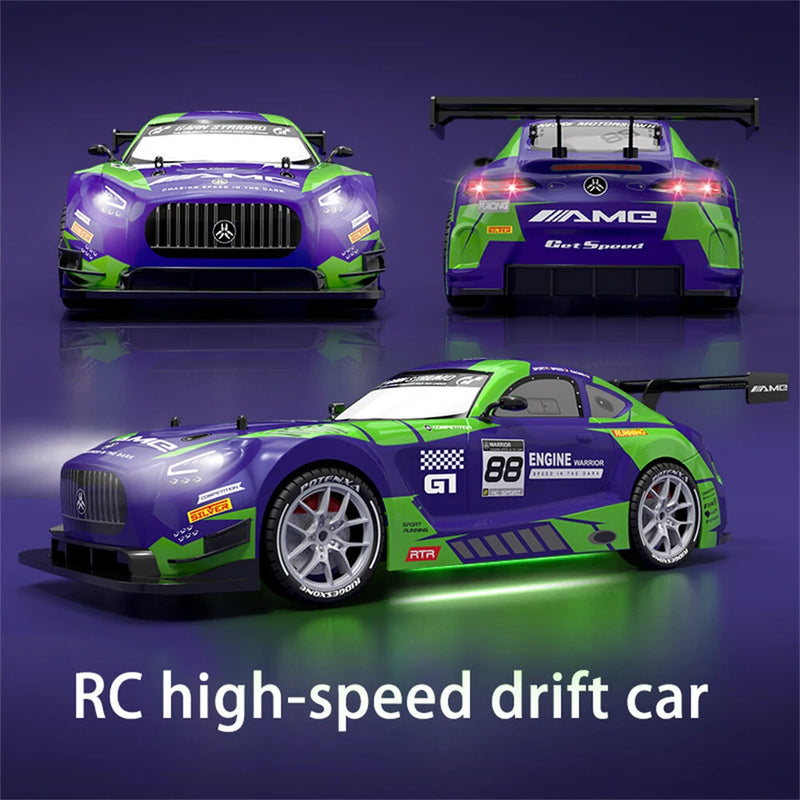 XJRC XJ-1997 RTR 1/16 2.4G 4WD Drift RC Car Mini Racing LED Light Remote Control High-Speed Motor On-Road Race Vehicle Model Boys Gifts Toys