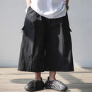 INCERUN Men Casual Wide Leg Pants Lightweight Solid Color Loose Fit Straight Wide-leg Trousers for Men, Plus Size S-5XL