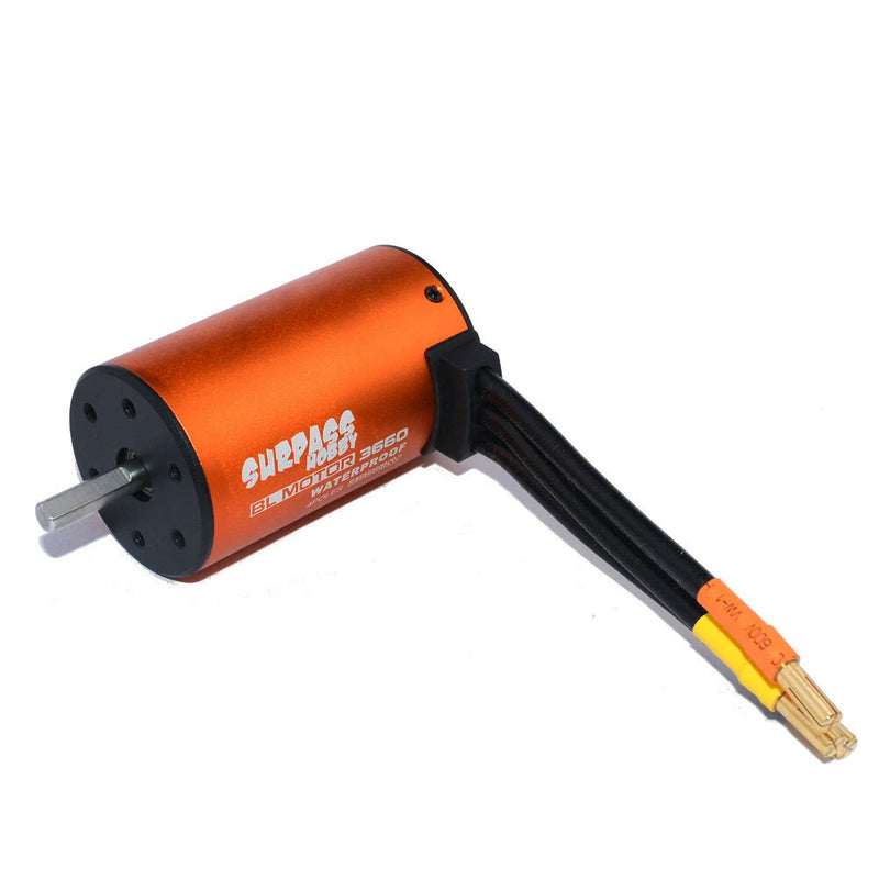 Surpass Hobby 3660 Brushless Waterproof Motor 3300/3800kv for 1/10 RC Car Vehicles Parts