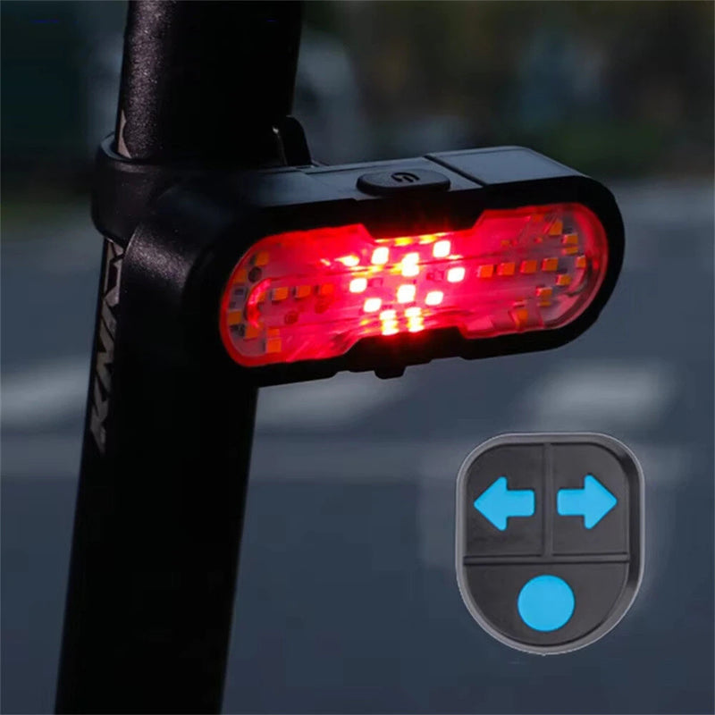 BIKIGHT 2 in 1 Wireless Remote Warning Turn Bike Taillight 5 Iighting Modes 70dB Loud Bell 1200mAh Battery Type-C Rechargeable Safe Smart Rear Light with Horn for Giant Samebike Ibis MTB Bike Night Cycling Riding