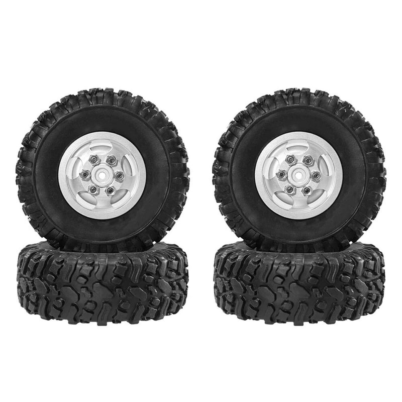 4PCS Upgraded Metal Rims Tires Wheels for TOYOTA Land Cruiser MN82 LC79 MN78 WPL D90 D91 D96 99S 1/12 RC Cars Vehicles Models Spare Parts
