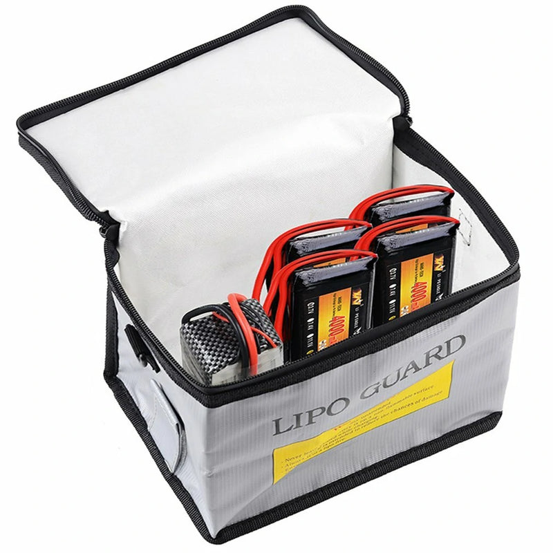Lipo Battery Safety Bag 215x145x165mm Portable Explosion-proof Fireproof Storage Bag For RC Drone Batteries