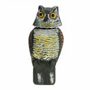 Outdoor Owl Bird Repellent Mouse Deterrent with Electronic Shake Head Feature Generic Realistic 360 Degree Rotating Bird Repellent Owl Decoy Bird Scare Sound and Shadow Control Garden Yard Decor