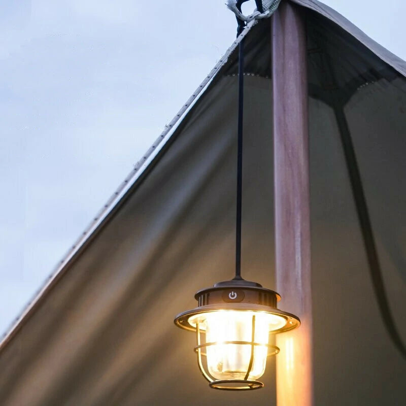 Multifunctional Outdoor Camping LED Retro Camping Searchlight Handle Hook Portable Tent Camping Light