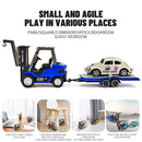 TRASPED HG4-244 RTR 1/64 2.4G Mini RC Car Alloy Forklift with Trailer Suppprt App Remote Control LED Light Sound Engineering Vehicle Desktop Toys Model Collection Gift For Boys