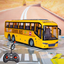 27hz Kids Rc Car Remote Control Electric School Bus with Light Tour For Children Toys Gift