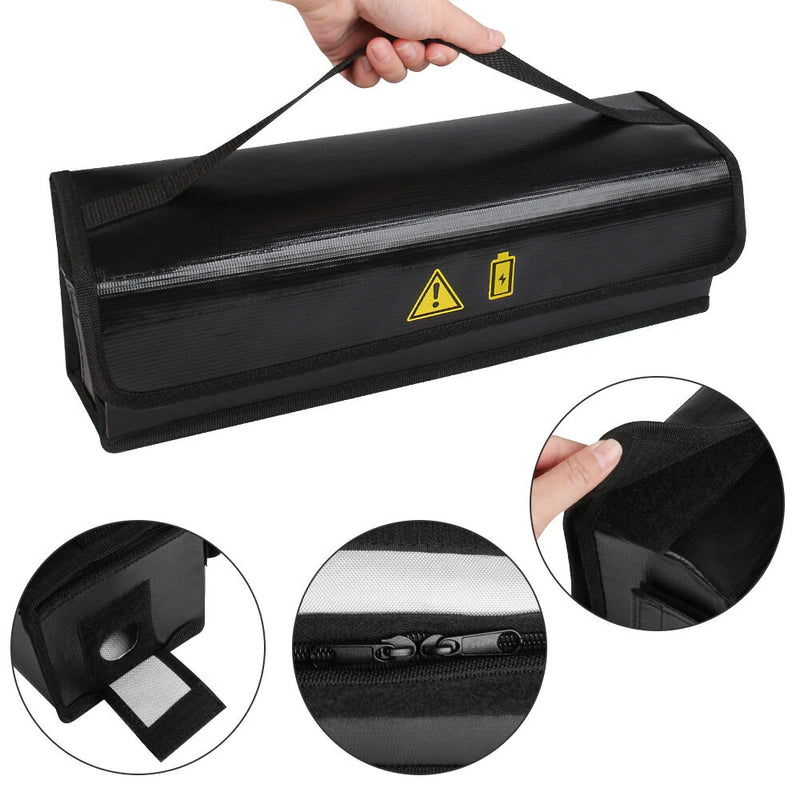 XANES 49*15*15cm Portable E-Bike Lipo Battery Bag Fireproof Waterproof Electric Bicycle Battery Protection Handbag with Charging Port