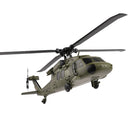 XK K170 UH-60L 2.4G 4CH 6-Axis Gyro Brushless Motor Military Green RC Helicopter RTF