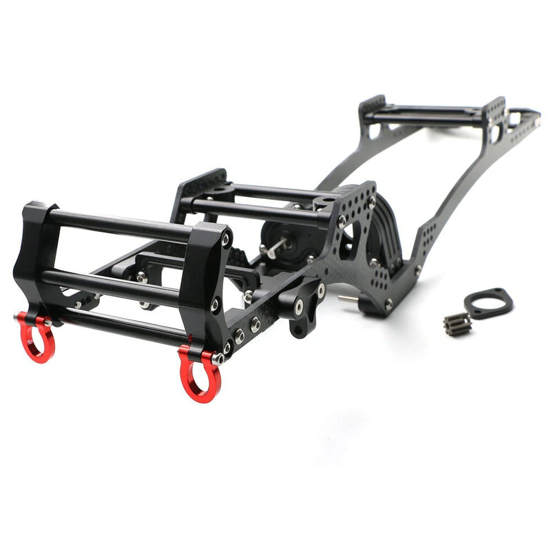 Carbon Fiber LCG Chassis Kit Frame Rail Skid Plate Set for SCX10 1/10 RC Crawler Car DIY Upgrade Parts