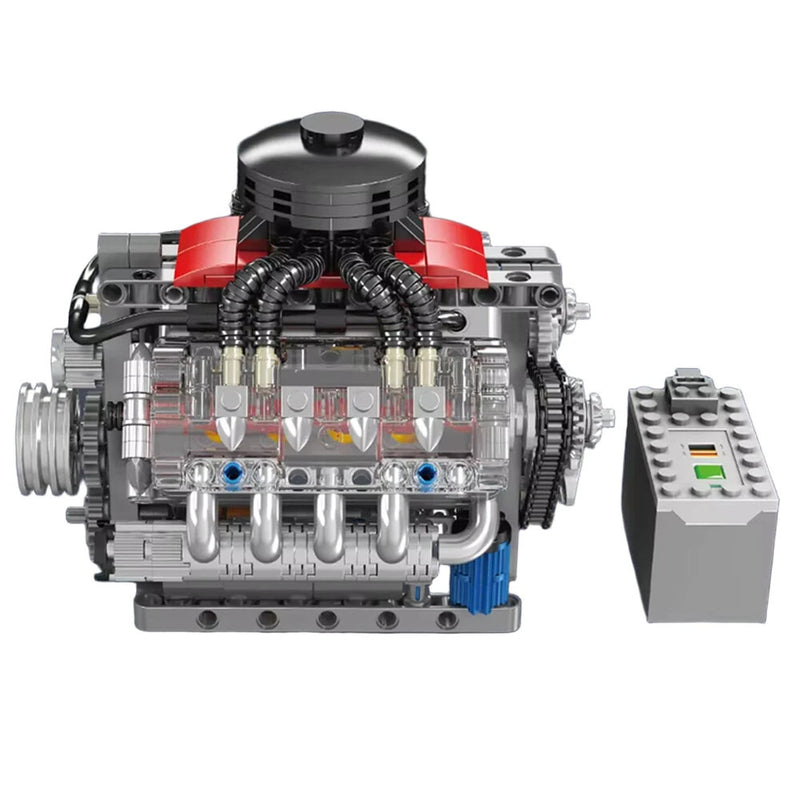 Mould King 10171 LSX454 Motorized V8 Engine Model DIY Assembly Kit Motorized Building Blocks 487PCS Excellent STEAM Science Education Discovery Toys Children Gifts
