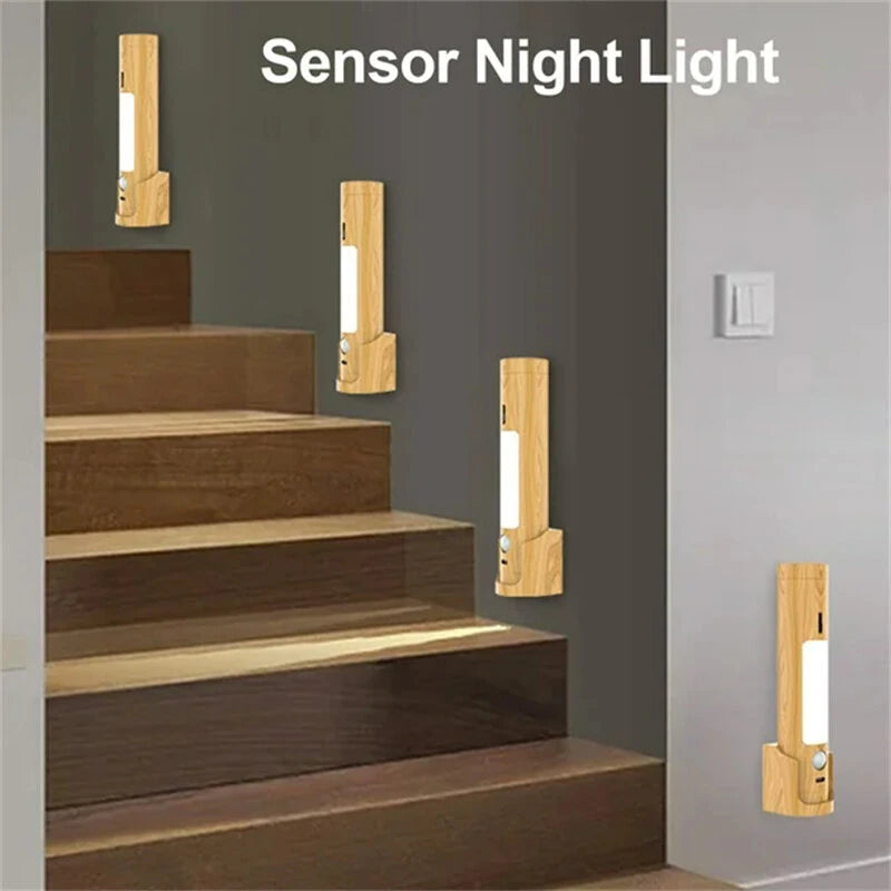 Multifunctional LED Lamp Little Night Light with Human Presence Sensor Magnetic Wall Lamps Smart Motion Detection Lights for Bedroom, Hallway