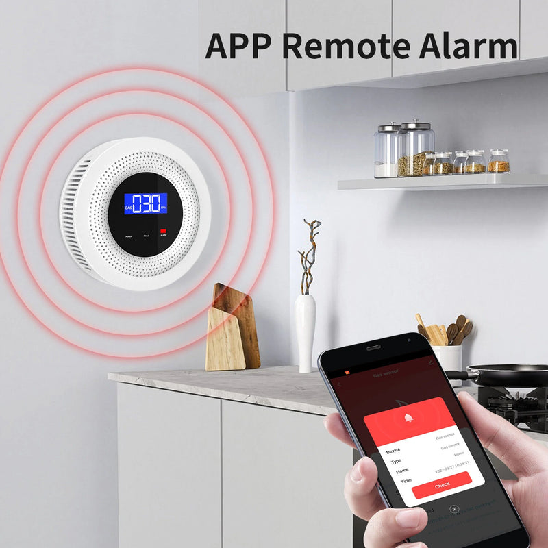 Wifi Natural Gas Leak Detector Alarm Security Protection Smart Home 433MHz Wireless Gas Leakage Sensor Fire Safety Detector Works With Tuya