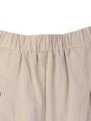 Women Loose 100% Cotton Ankle Length Solid Color Wide Legged Casual Pants