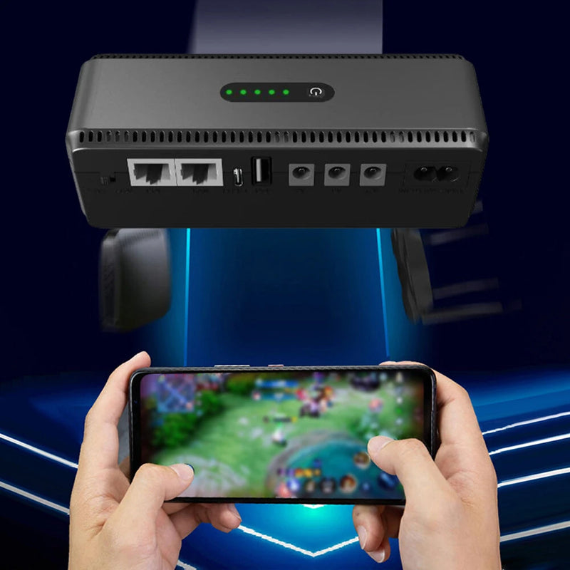 DCL-18W Mini DC Power Supply UPS 18W 8800mAh/10400mAh USB Type-C 5V/2A DC POE 15V/0.6A 24V/0.4A Input 100-240V for Network Devices