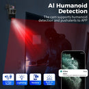 Hiseeu WF114 8MP 4K WiFi IP Camera Outdoor 8x Zoom Four Lens & Three Screen Auto Tracking Home Security CCTV Surveillance camera