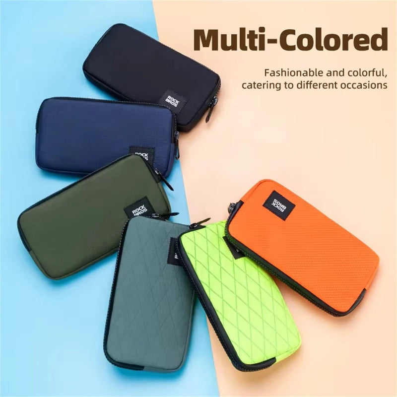 ROCKBROS 0.15L Portable Mini Cycling Phone Bag Lightweight Smooth Zipper Coin Purse Wallet Partitioned Storage Pack