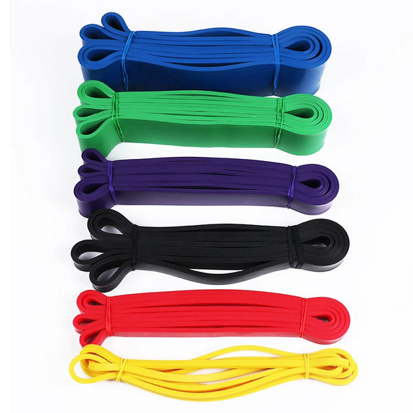 KALOAD 1PCS 15-35lbs Resistance Band Heavy Duty Latex Elastic Band Strength Exercise Auxiliary Pilates Gym Fitness Equipment Strengthening Train