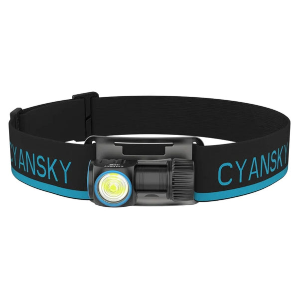 CYANSKY HS3R 1100lm Mini L-Shaped Multifunctional Rechargeable Headlamp with Red Light Lightweight USB-C Rechargeable Flashlight for Outdoor Sports Industrial Work Repairand Camping