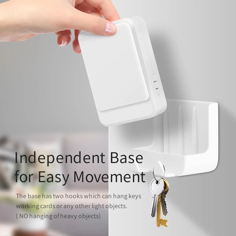 7 Colors Light Flash Changable Music Doorbell Volume Adjustable Built-in 28 Music Wire-free Wireless Door Chime Flash Bell Reminder for Deaf Old People Service Pager