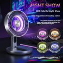 Tevorex Foldable Air Circulation Fan USB Rechargeable 9 Blades 5 Speeds Quiet Desk Fan with LED Display for Home Office Bedroom