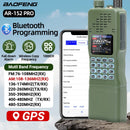 BAOFENG AR-152 PRO 10W GPS Walkie Talkie Long Range Bluetooth Programming Multi Band 12000mAh Tactical 1000CH Two Way Ham Radio with Flashlight
