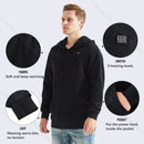 TENGOO HS05B Smart Heated Sweatshirt 5 Heating Areas Quick Heating USB Rechargeable Washable Safety Fashion Oversize Jacket for Winter Outdoors Keep Warm