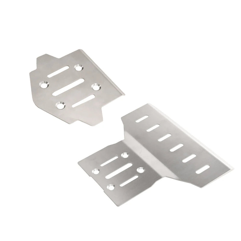 Upgraded Metal Parts For MJX 7303 RC Car 304 Stainless Steel Front and Rear Bumper Guards/Chassis Guards Vehicle Models Accessories