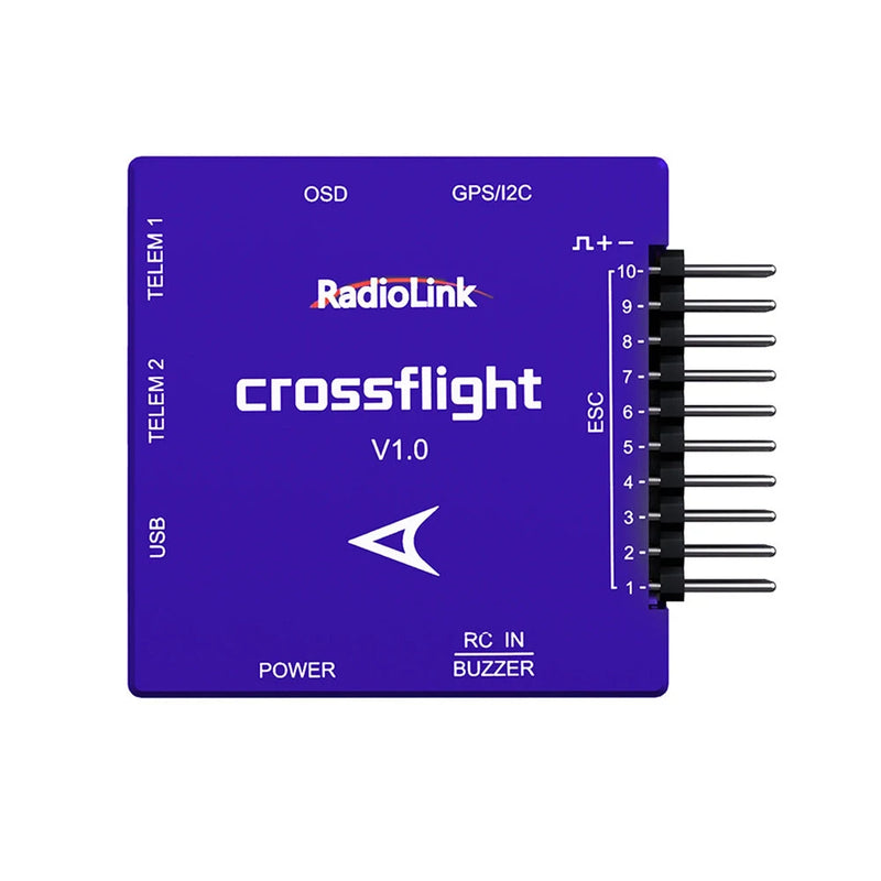 Radiolink Crossflight Flight Controller 2-12S 10 PWM FC wih OSD Module  for FPV Racing Drone RC Car Boat