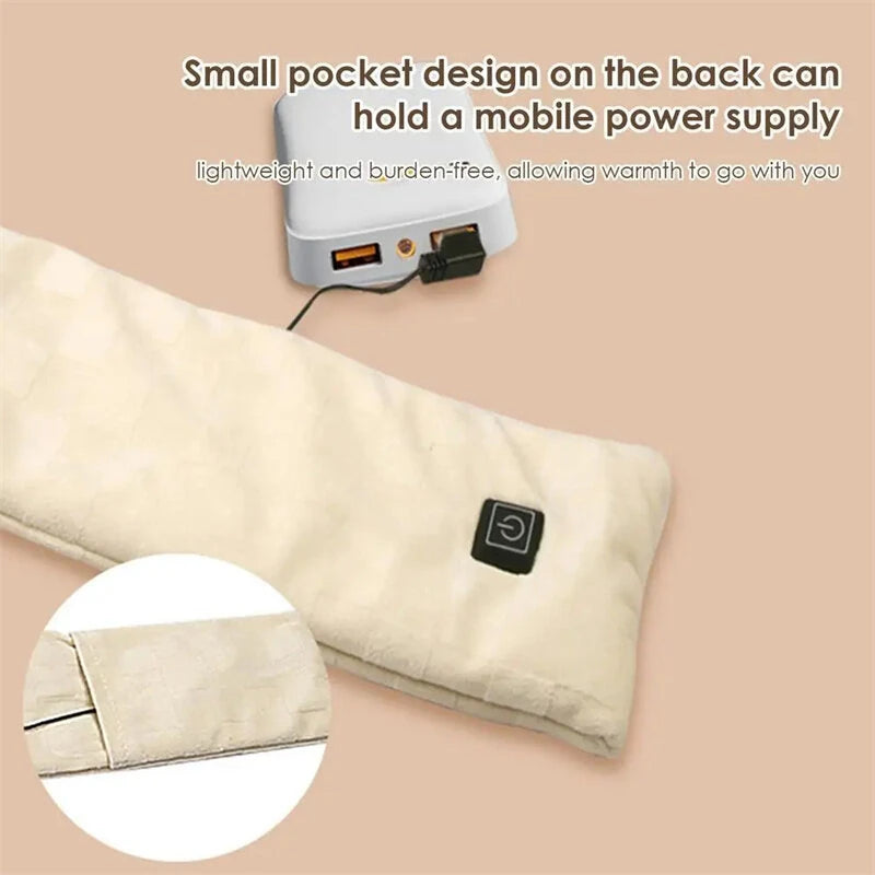 TENGOO Outdoor Warm Electric Heating Scarf Heating Pads 3 Gear Heating USB Heater Thermal Shawl Neck Brace Warm Bib For Women Men