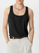INCERUN Mens Simple Sport Solid Color Knitted Sleeveless Tank Top