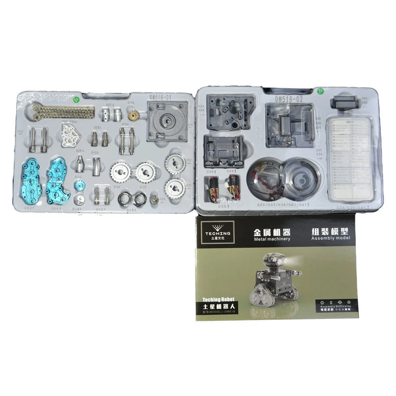 TECHING DM518 Bluetooth APP  Metal Remote Control Tank Robot Tracked Trailblazer Assembly Kit DIY Educational Toy Kids Children Gifts
