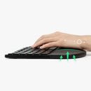Delux GM909 Ergonomic Keyboard 2.4G Wireless/bluetooth 112 Keys Rechargeable Full Size with Scissor Switch Palm Rest for Windows/Mac