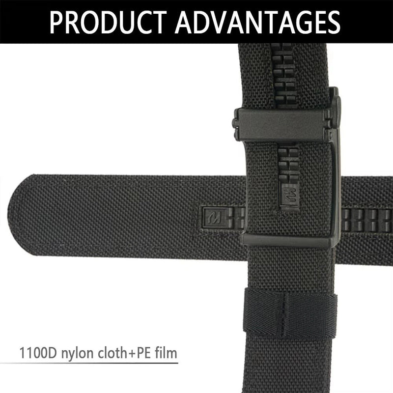 TUSHI 120cm Thick Tactical Belt for Men Automatic Buckle Military Police Duty Belt Tight Nylon Work Tool Belt Casual Waistband