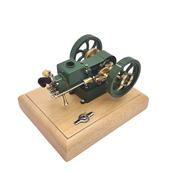OKMO Green M17 1.6cc Microcosm Hit and Miss Engine Evaporated Water-cooled Four-stroke Horizontal Gasoline Engine Internal Combustion Engine Model M17B - Speed Adjustable