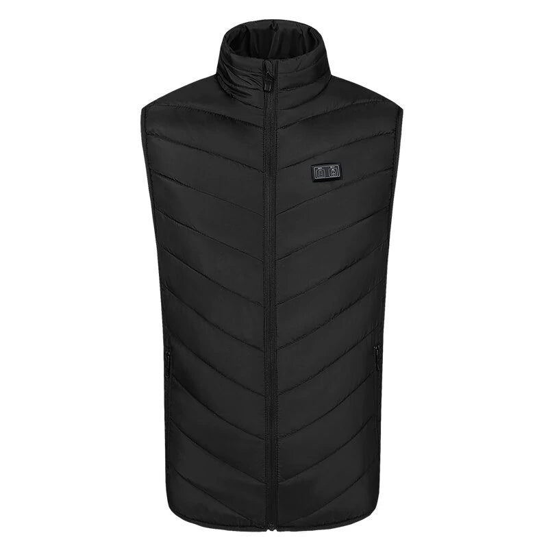 TENGOO HV-13 Heated Vest 13 Heating Areas Oversized Women Men Winter Vest Self Heating Vest Usb Electric Thermal Vest Jacket Outdoor Veste