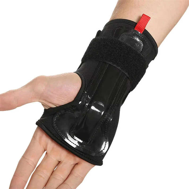 AOLIKES 1 Pair Adjustable Sport Wrist Guards Roller Skating Snowboard Ski Wrist Guards Steel Plate Hand Support Brace Gloves Protective Gear Sports Safety Protector