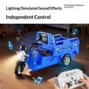 Mini RC Car Tricycle 2.4G Children Remote-Controlled Simulation Model Sound LED Light Three Bounces Pulling Truck Ornaments Gifts Vehicles Models Toys