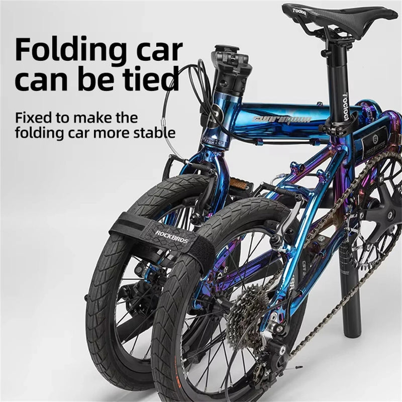 ROCKBROS Multi-Use Adjustable Bicycle Bundle Belt Portable Hook Loop Anti-Slip Outdoor Bundle Luggage Storage Bike Tire Fastening Strap