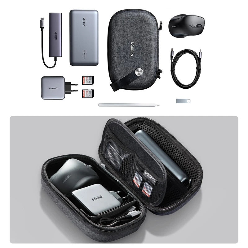 UGREEN Case Electronic Organiser Bag Travel Organisation Power Bank Storage Protective Case for Mouse/Charger/Cable/Memory Card/U Disk/Stylus/Power Bank
