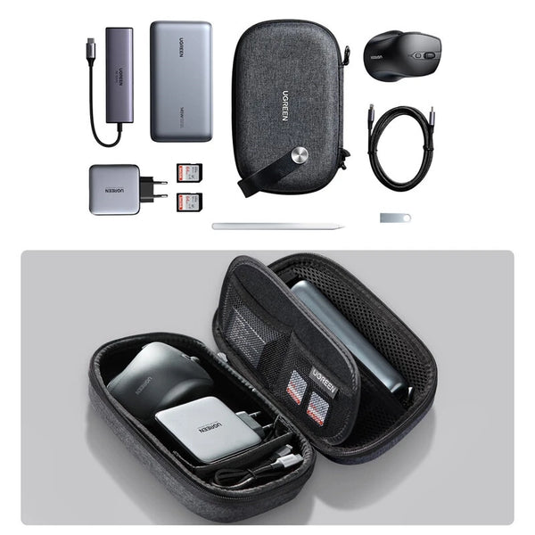 UGREEN Case Electronic Organiser Bag Travel Organisation Power Bank Storage Protective Case for Mouse/Charger/Cable/Memory Card/U Disk/Stylus/Power Bank
