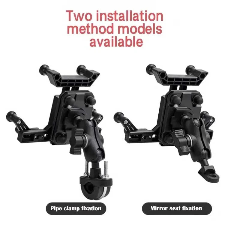 XANES 360 Rotation Adjustment 4.7''-7.0'' Shockproof Bicycle Phone Holder for Motorcycle Bike Handlebar Rearview Mirror Mount
