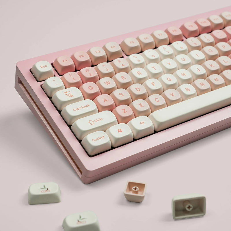 XVX Cherry Pudding 143 Keys MOA Profile Dye-Sub PBT Keycap Set for ANSI Layout 61/68/84/87/100/104/108 Keys Mechanical Keyboard