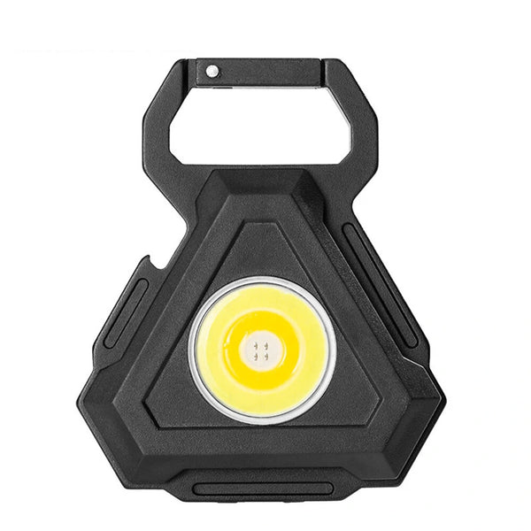 LED Keychain Light Type-c Rechargeable Portable Camping Lamp Powerful COB Torch With Magnet Hook Corkscrew Waterproof Work Light