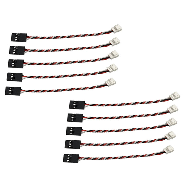 10PCS JST 10cm/15cm 1.5mm 3Pins Male Female and JR Style for Mini Receiver Servo Wire Plug Converter