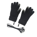 TENGOO Knitted USB Heated Gloves Touch Screen Compatible 40-50C Adjustable Warmth Removable Heating Pad Flexible Cable Thermal Winter Gloves