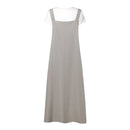 ZANZEA Women Maxi Dress Solid Color Wide Halter Dress Comftable Workwear Wide Straps Long Dress Plus Size