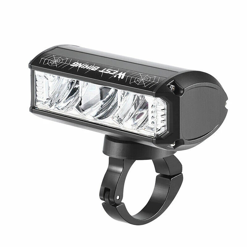 WEST BIKING 1750Lm Super Brightness Bike Headlights 4000mAh Battery Waterproof 4 Light Modes Type-C Rechargeable Aluminum Alloy Mini Front Light for Electric Bike Scooter MTB Bicycle
